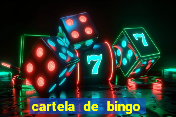 cartela de bingo pra imprimir