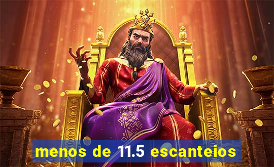 menos de 11.5 escanteios