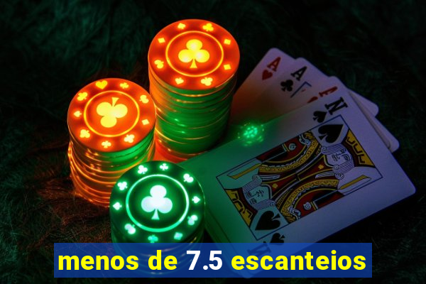 menos de 7.5 escanteios