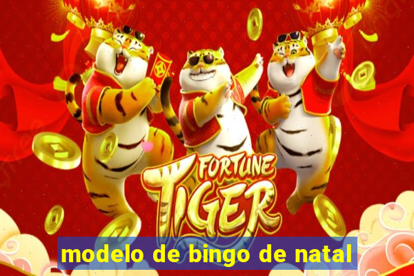 modelo de bingo de natal