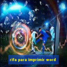 rifa para imprimir word