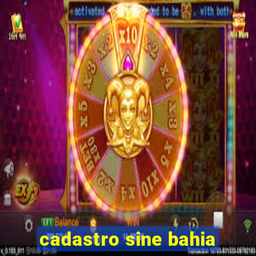 cadastro sine bahia