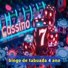 bingo de tabuada 4 ano