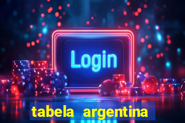 tabela argentina torneo betano