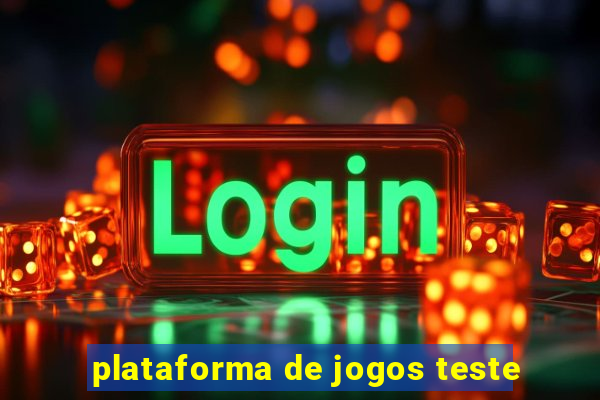 plataforma de jogos teste