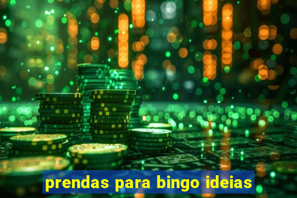 prendas para bingo ideias