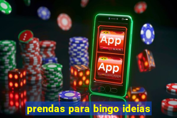 prendas para bingo ideias