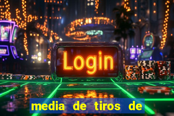 media de tiros de meta por jogo