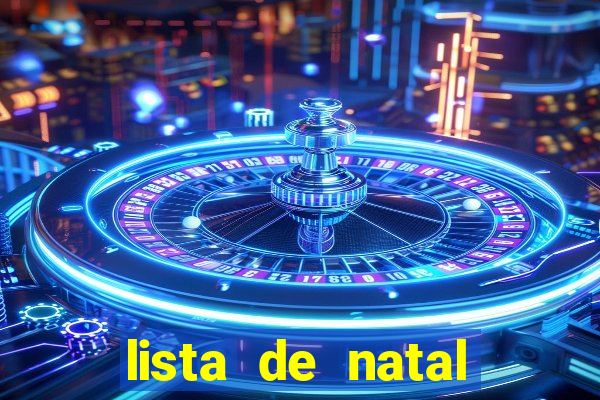 lista de natal para imprimir