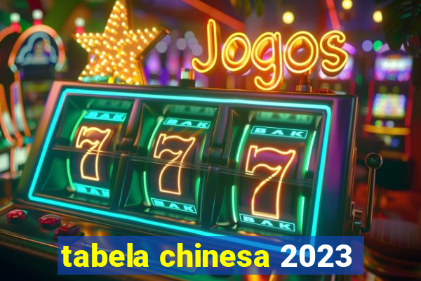 tabela chinesa 2023