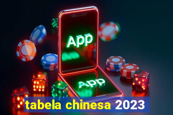 tabela chinesa 2023