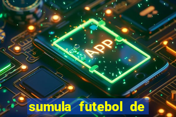 sumula futebol de campo word