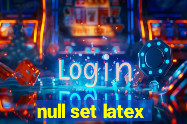 null set latex