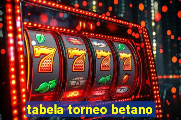 tabela torneo betano