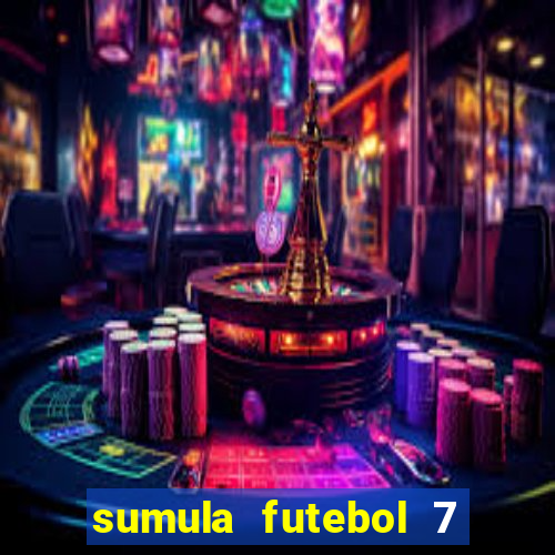 sumula futebol 7 society excel