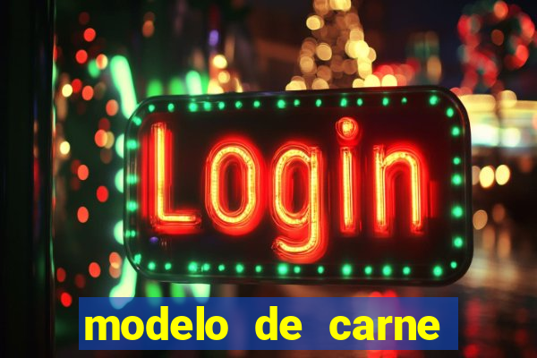 modelo de carne para pagamento