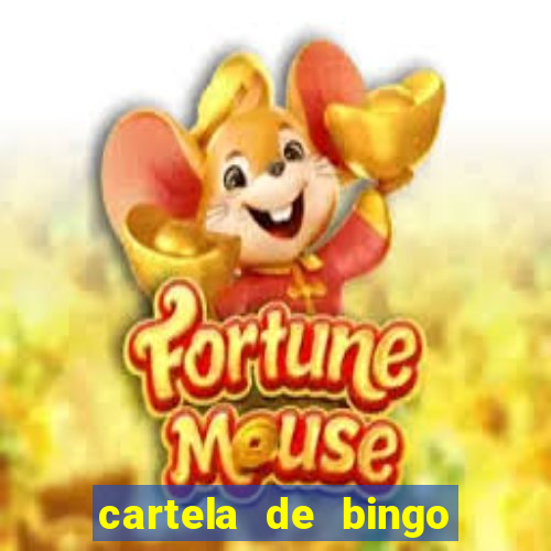 cartela de bingo cha de bebe