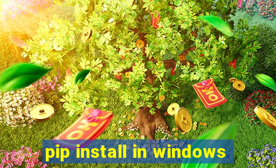 pip install in windows