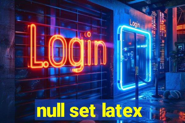 null set latex