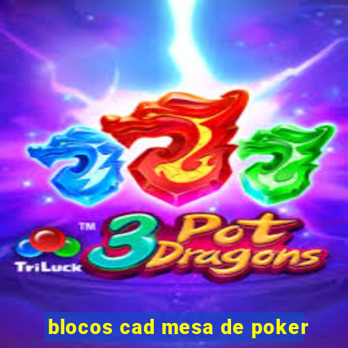 blocos cad mesa de poker