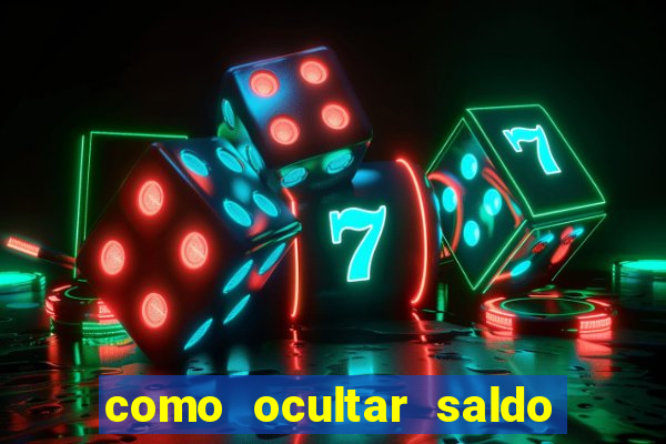 como ocultar saldo na betfair