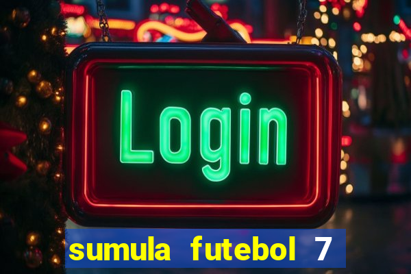 sumula futebol 7 society excel